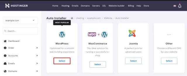 Kako instalirati Wordpress / Tutorijal 2 hostinger2 Sajber Sfera IT News, Tech, Gaming, Reviews