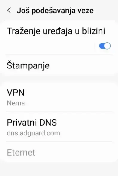 Kako blokirati reklame na telefonu 6 samsung settings adguard 2 Sajber Sfera IT News, Tech, Gaming, Reviews