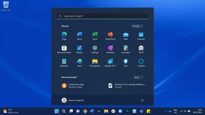 Dugme za Emodžije u traci zadataka na Win 11