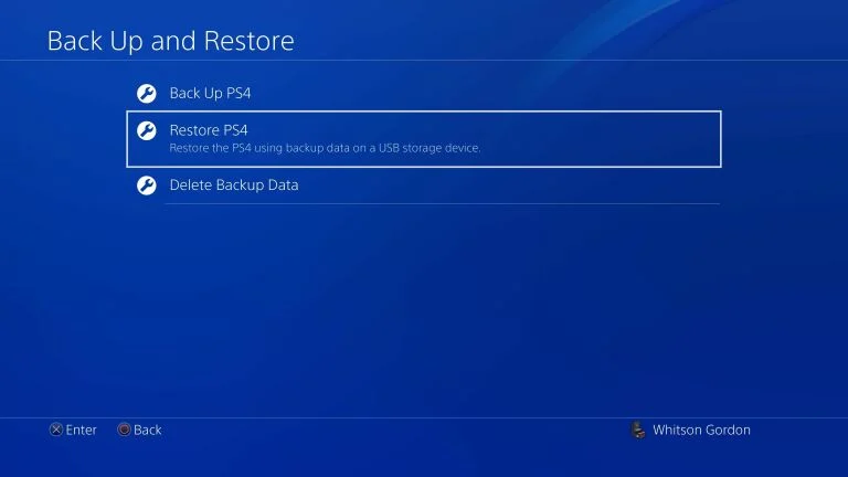 Nadogradite staru PS4 konzolu na SSD (tutorijal) 4 Povratak podataka na PS4