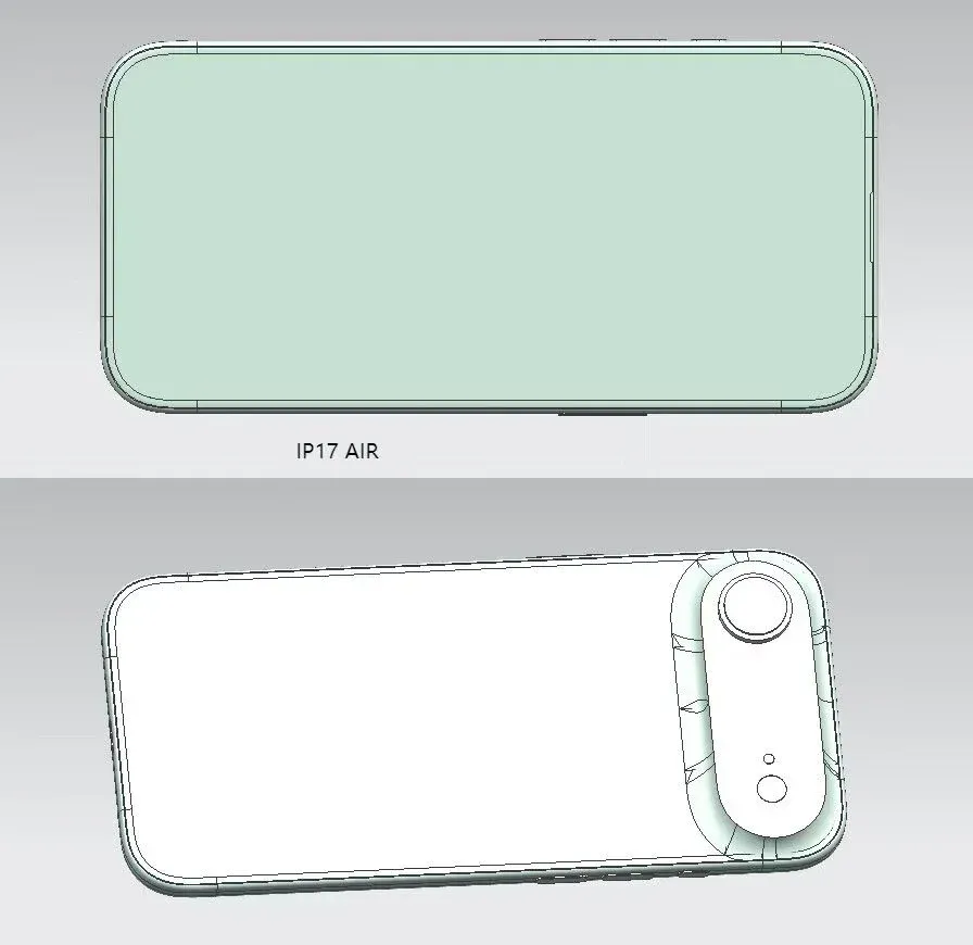 CAD renderi iPhone 17 serije potvrđuju prethodne glasine 2 CAD renderi iPhone 17 serije potvrđuju prethodne glasine o promeni modula kamere - iPhone 17 AIR