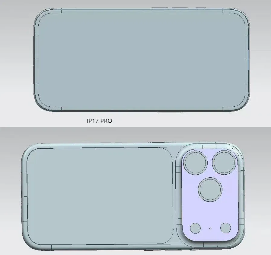 CAD renderi iPhone 17 serije potvrđuju prethodne glasine 3 CAD renderi iPhone 17 serije potvrđuju prethodne glasine o promeni modula kamere