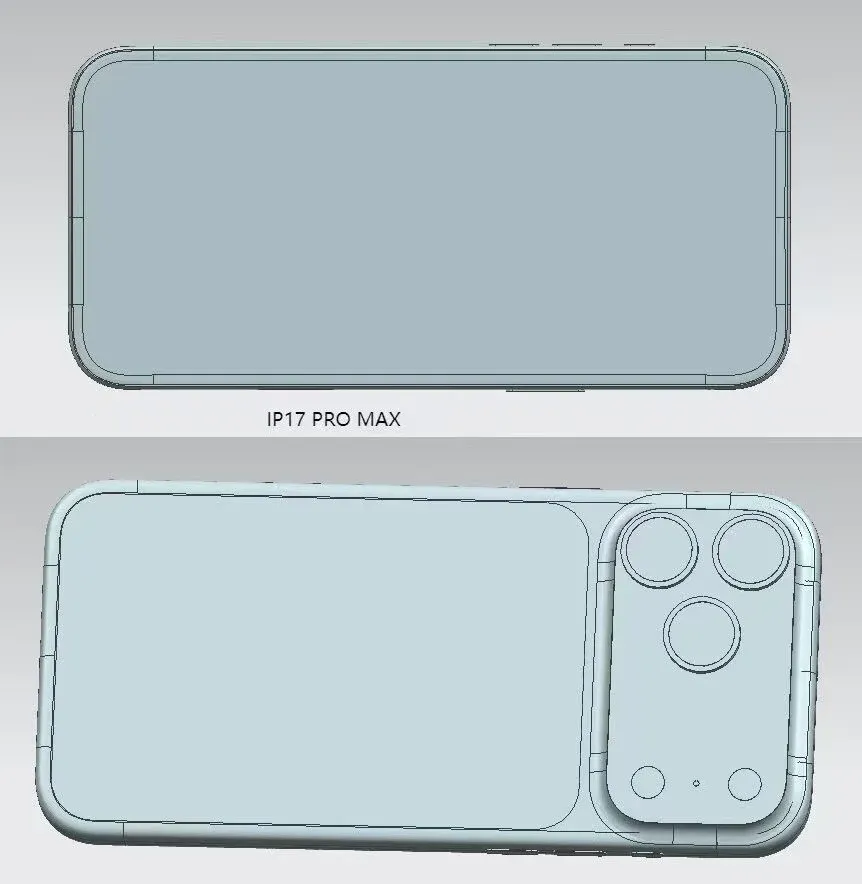 CAD renderi iPhone 17 serije potvrđuju prethodne glasine 4 CAD renderi iPhone 17 serije potvrđuju prethodne glasine o promeni modula kamere