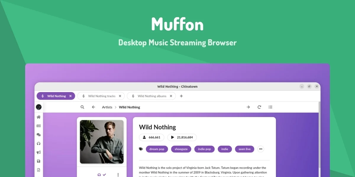 Muffon 2.2.0 - muzička aplikacija 1 Muffon 2.2.0 - je besplatna muzička aplikacija za vaš PC