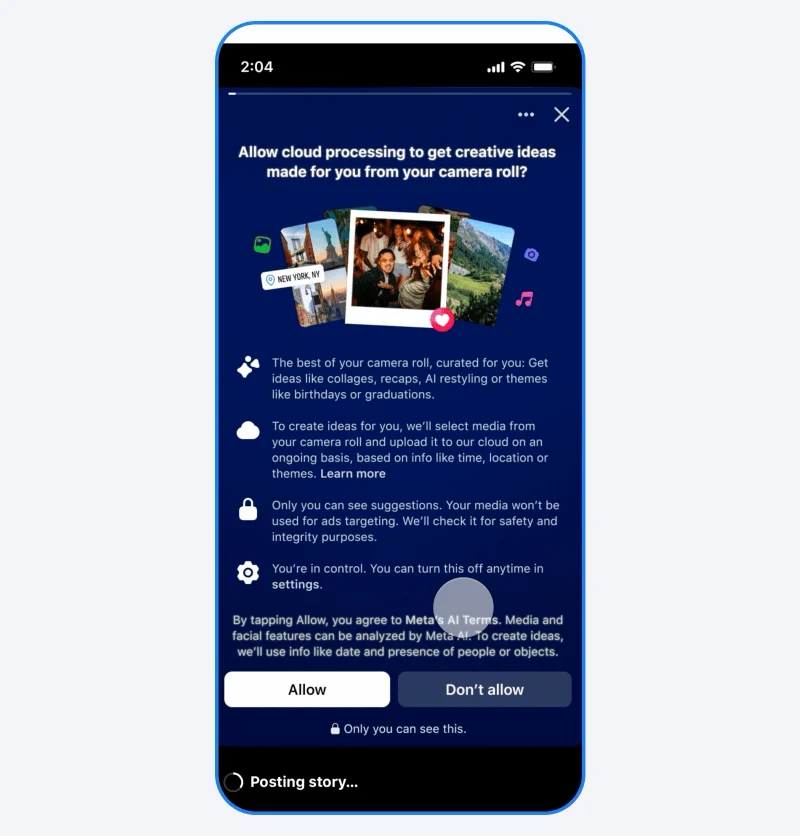 Facebook lansira AI kolaže 1 Facebook lansira AI kolaže, nova funkcija za kraj 2025. godine - Meta skenira galeriju i automatski pravi lepe kolaže za deljenje na Feed-u i Story-ju